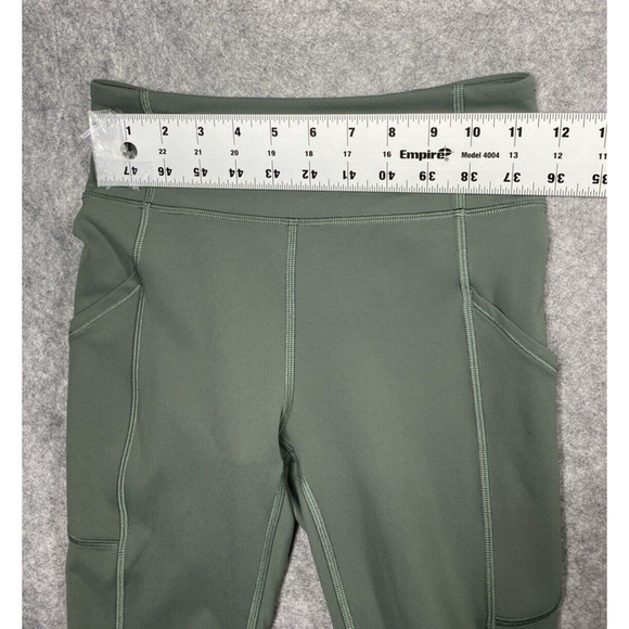 Lululemon Leggings Womens 4 Green Pockets Athleisure Workout Yoga - Picture 3 of 14